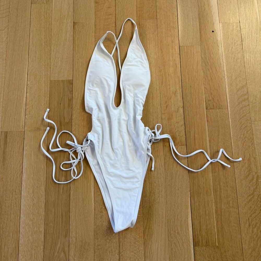 Sexy White Women's One Piece Swimsuit